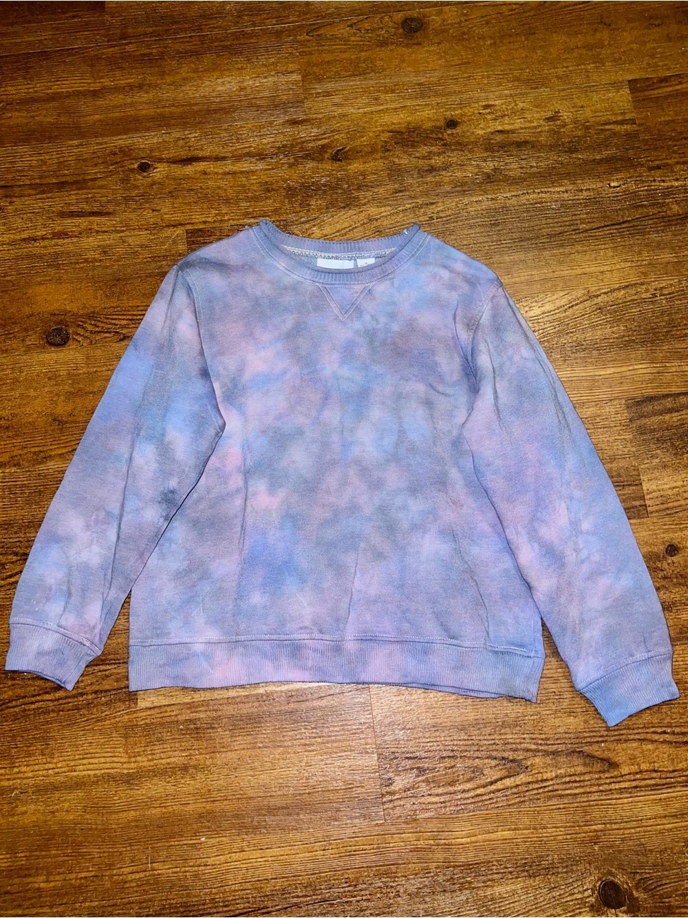 Parisian Works Lavender Grunge Casual Cotton Crewneck Sweatshirt Size M